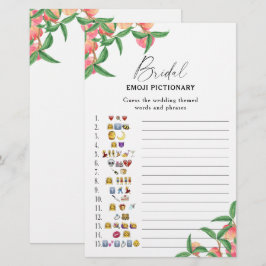 Pêssegos - jogo de adivinhação com emojis para chá