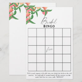 Pêssegos - Jogo de bingo para chá de noiva