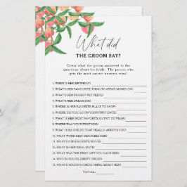 Pêssegos - O que é que o noivo disse jogo de noiva