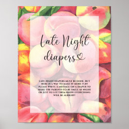 Pêssegos - Poster de jogos noturnos do fralda