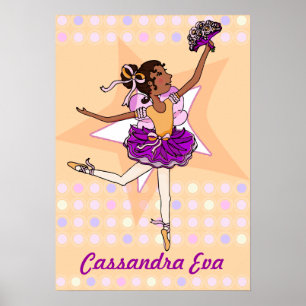 Pessegueira de Ballerina - poster de cabelo escuro