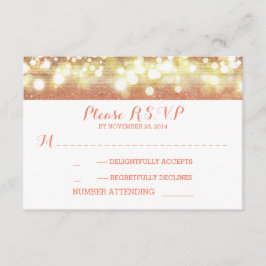 Pessegueira e corda-dourada luzes brilhantes RSVP