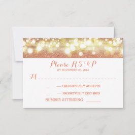 Pessegueira e corda-dourada luzes brilhantes RSVP