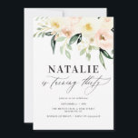 Pessegueiro aquarela floral trigésimo festa de ani<br><div class="desc">Pêssego aquarela floral trinta convites de festas de aniversários. Lindo e elegante tema de festa moderna.</div>