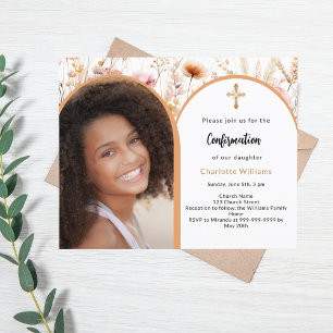 Pessegueiro de flores silvestres Convite de confir