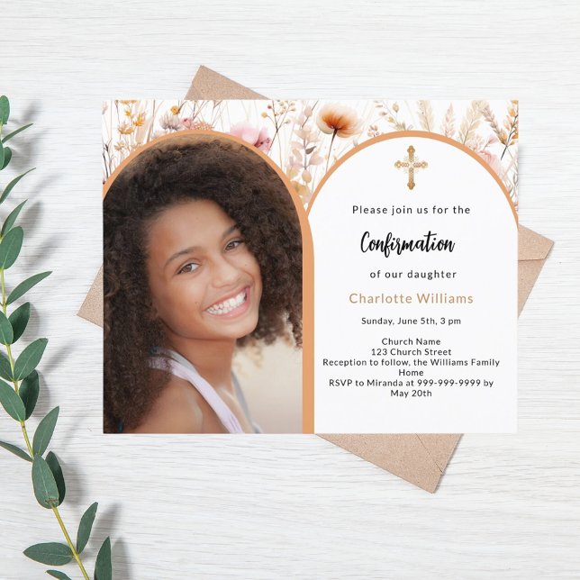 Pessegueiro de flores silvestres Convite de confir (Criador carregado)