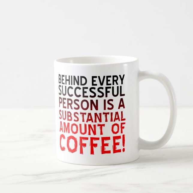 Pessoa de Café Bem-Sucedida Caneca Divertida ou Ca (Direita)