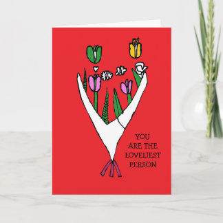 "Pessoa Encantadora" Cartão Romântico Floral