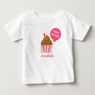 pessoa fofa personalizar primeira camiseta de aniv
