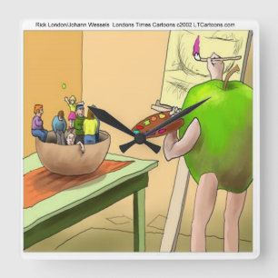 Pessoas Ainda Vidas Engraçado Relógio de Parede 