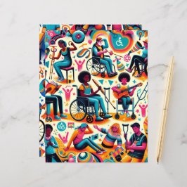 Pessoas com Deficiência — Papel Scrapbook