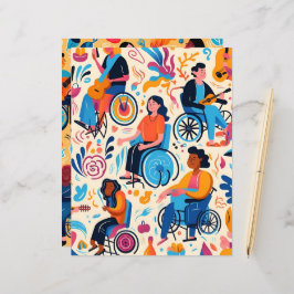 Pessoas com Deficiência — Papel Scrapbook