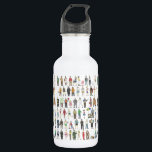 Pessoas da Garrafa de Água do Orgulho da Cidade de<br><div class="desc">Apresenta uma ilustração original de cor-de-caneta e-tinta de todos os habitantes de Nova Iorque-cinco bairros,  incluindo moradores de cães e babás,  hipsteres e cabines e turistas,  e quase todos no meio! Ideal para quem vive ou ama a NYC.</div>