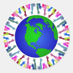 Pessoas dos adesivos da Terra