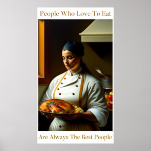 Pessoas Que Adoram Comer - Poster de cozinha grand