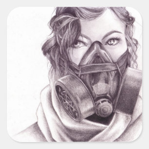 Pessoas Robóticas: Autocolantes de Máscara de Gás