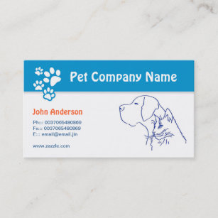 Pet care Veterinários de estimação ou cartão de vi