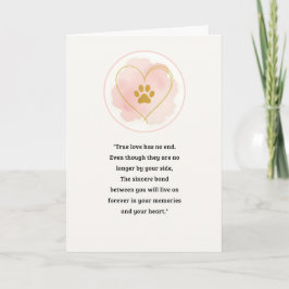Pet Cartão de condolências Love Paw