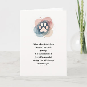 Pet Cartão de condolências Love Paw