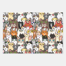 Pet Cats and Dogs Gift Wraps Paper