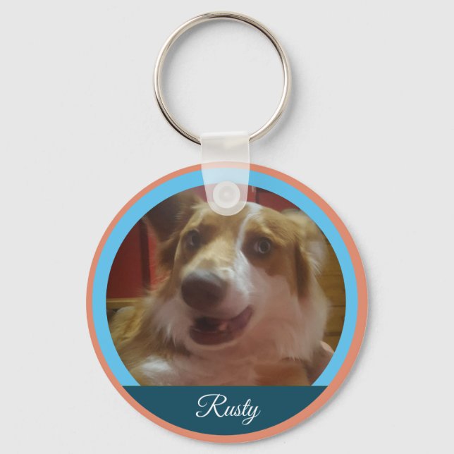 Pet Custom Photo and Name Chaveiro (Frente)