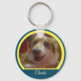 Pet Custom Photo and Name Chaveiro