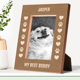 Pet de Cachorro Nome Personalizado Pata Imprime Co