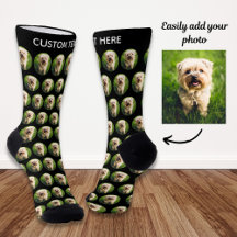 Pet de Foto Personalizada Simples de Cão Pet Sock