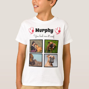 Pet dog 4 foto colage personalizar camisa para men