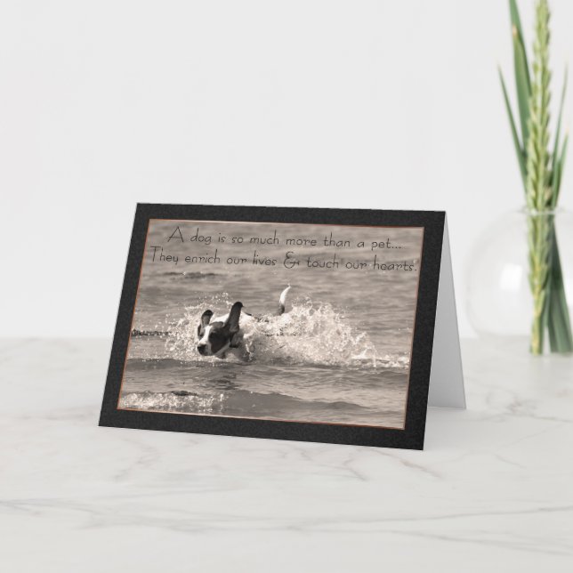 Pet Dog Cartão de condolências - Toque em Nossos C (Frente)