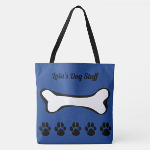 Pet Dog Toys Blue Accessories Tote Bag Large