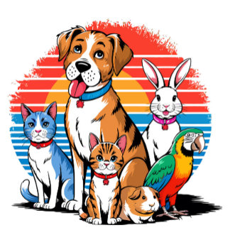 Pet Gathering Cartoon