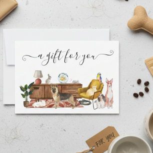 Pet Gift Certificate Dog Pet Sentado