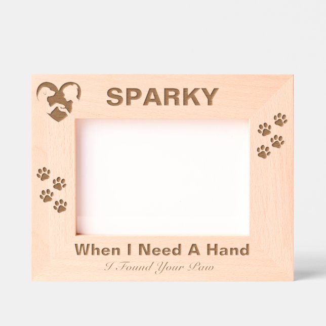 Pet Memorial Dog Paw Imprime Foto Personalizada De (Front)