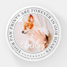 Pet Memorial Paw Imprime Foto Chic Elegante Para C