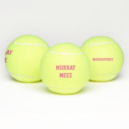 Pet Name & Instagram Handle Tênis Ball Toy - Rosa