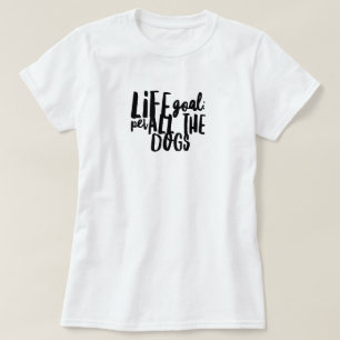 Pet o t-shirt básico de TODAS AS mulheres dos cã