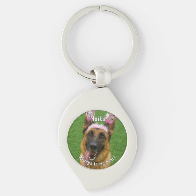 Pet Photo Memorial Metal Chaveiro (Frente)