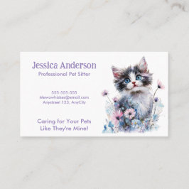 Pet Sitter Cartão de visita - Gato Gato Giro em Fl