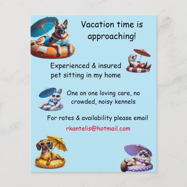 Pet Sitting Flyer (Frente)