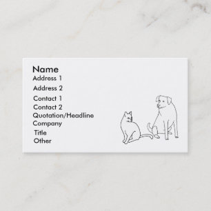 Pet sitting, serviço de animais, cartões de visita