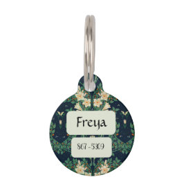 Pet Tag Botânica Personalizada "Francesca" de Walter Crane