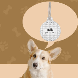 Pet Tag Cachorro de Desenho Animado Divertido Personalizad