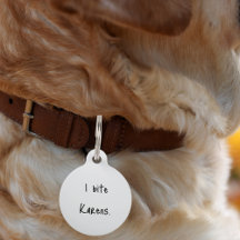 Cachorro Gato Eu Mordo Karens Coleira Divertida Pe
