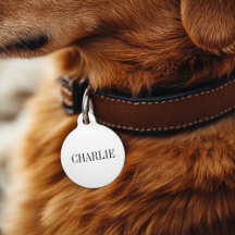 Charlie Nome Clássico Monograma | Branco