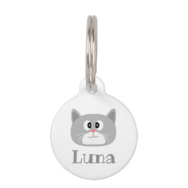 Pet Tag Cinza Cat