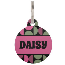 Pet Tag Círculos retrorreflectores/do século de Médio cor-