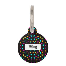 Colorful retro dots 80s inspired black