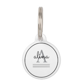 Pet Tag Create Your Own Personalize Monogram