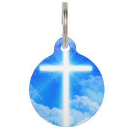 Pet Tag Cruz de Cristo de Jesus Personalizável Cristão